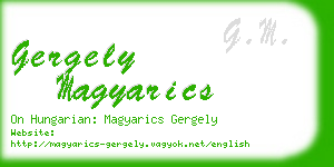 gergely magyarics business card